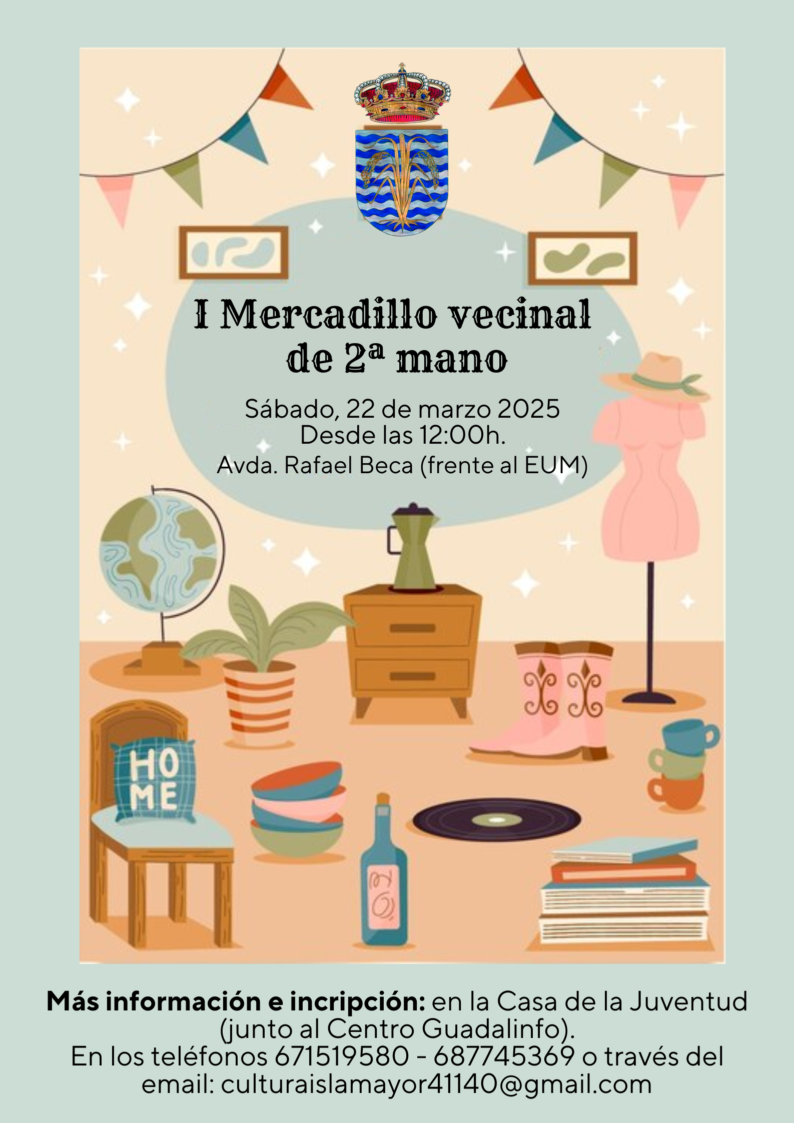 Cartel I Mercadillo 2ª mano